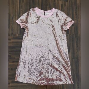 NWT - Vanilla Bay - Rose Gold Sequin Mini Dress - Size S